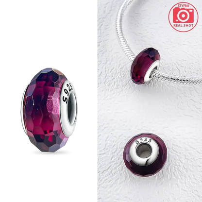Silver 925 Colorful Flower Series Murano Glass Beads Charm Fit Original Bracelet Murano Glass DIY for Women Jewelry Gift