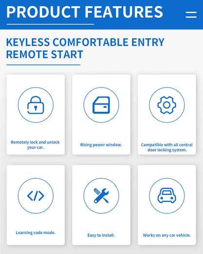 12V, new General Motors door lock, car remote control control, keyless access system, remote unlocking, car lock