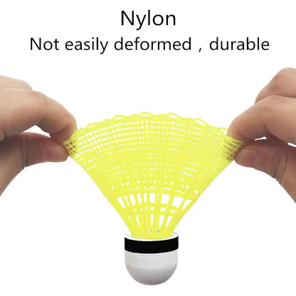 Nylon Badminton Shuttlecocks with Great Stability Durability, Indoor Outdoor Sports Training Balls