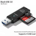 2-in-1 Multi-Functional USB 3.0 Card Reader Micro SD TF Memory Card Reader USB Flash Drive Card Reader Adapter for PC Laptops Accessories