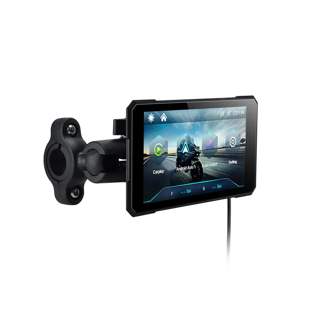 EKIY 5.0 inch Portable Digital Dashboard Motorcycle Navigation GPS Removable Display Screen Wireless CarPlay Moto Android Auto