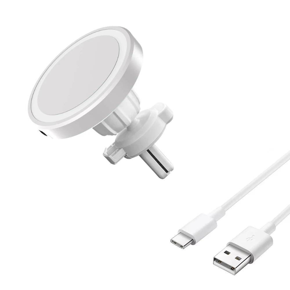 Car Magnetic Air Vent Phone Holder  Wireless Charger Stand For Magsafe iPhone 16 15 14 13 12 Pro Max Cell Fast Charging Station