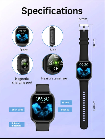 2026 New Smartwatches for Men and Women, Sports Fitness Tracker, IP68 Waterproof, Built-in 24H Heart Rate, 700 mAh Battery, Call Smart Watch