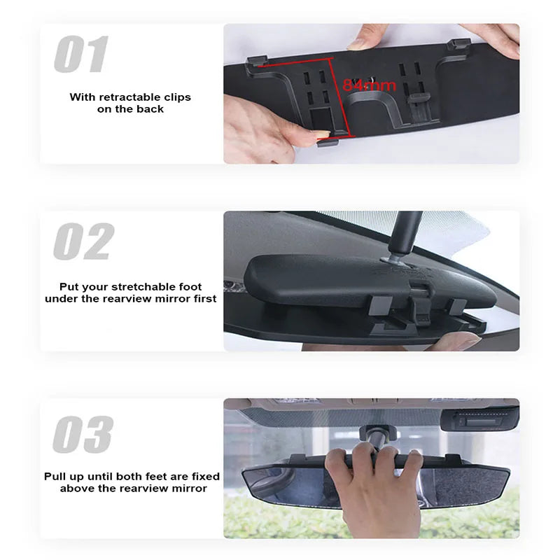 SEAMETAL Espejos de coche para bebé, espejo retrovisor interior, espejo retrovisor gran angular convexo, espejo antideslumbrante de gran visión, monitor auxiliar