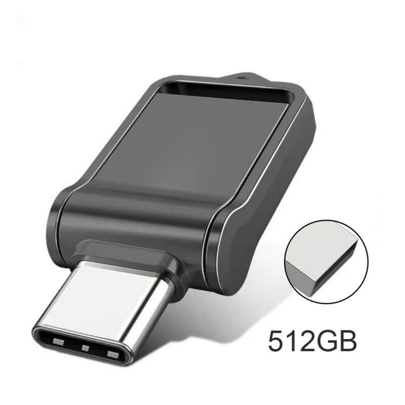 Mini 2TB Flash Drive USB 3.2 Fast Type C Pen Drive Memory Stick High Speed Data 512GB For Computers Phone PC Fast U Disk