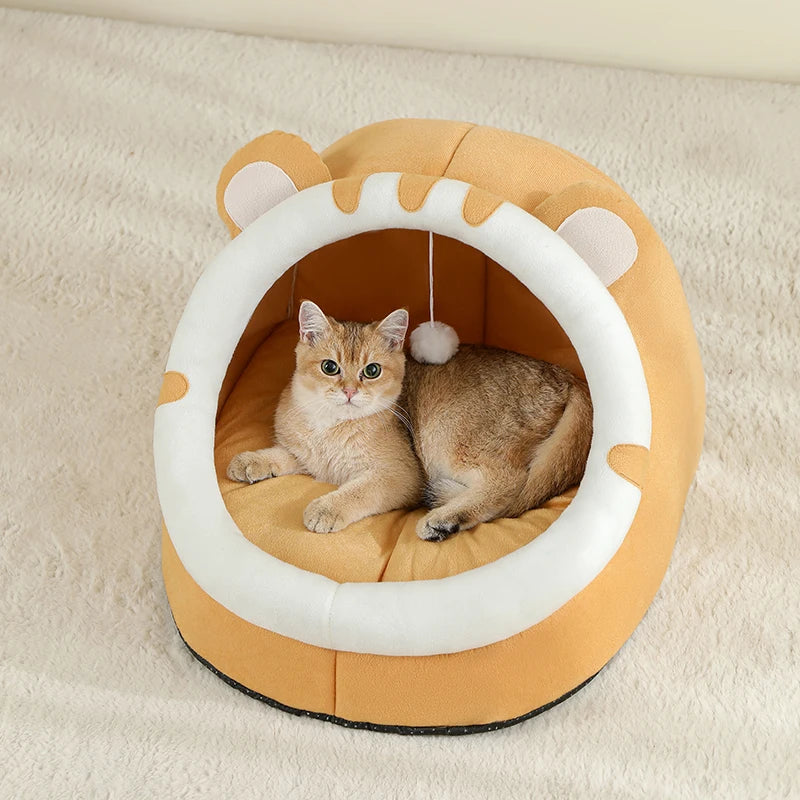 Cama Súper para Gatos, Casa Cálida para Mascotas, Cueva para Gatitos, Cojín, Casa para Gatos, Cesta Cálida para Perros Durmientes, Tienda de Campaña Pequeña, Cama para Perros, Colchoneta para Gatos