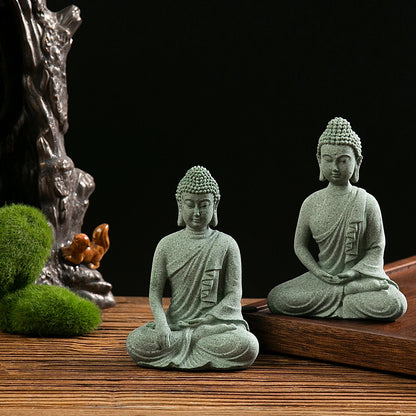 Buddha Statue, Fish Tank Decoration, Mini Buddhism Figurine Desk Topper, Tablescape Decor, Home Zen Statue