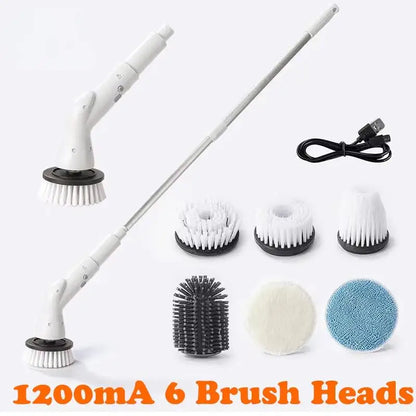 2000mAh, 6-in-1 Electric Cleaning Brush, Wireless Intelligence Rotary Cleaning Brush, Shower Clean Brush, Kitchen Bathroom, MIJIA