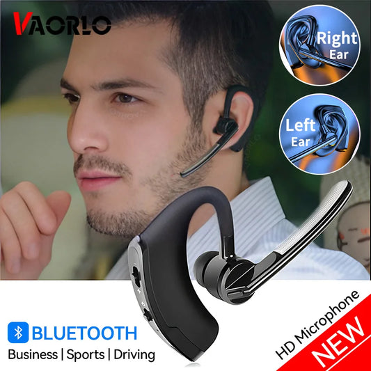 New V8 Wireless Bluetooth Single Earphone With HD Mic Stereo Headset, Handsfree Call Business Headphone For Sports Driving Travel