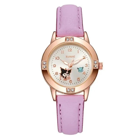 Hello Kitty Watch Kawaii Kuromi Cinnamoroll Quartz Casual Fashion Melody WristWatch Women Kid Girl Children Birthday Gift