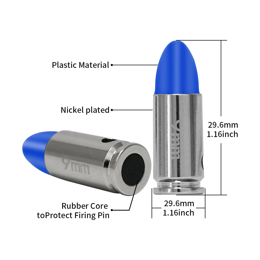 9MM Dummy Round Practice Training Bullets 10/20pcs
