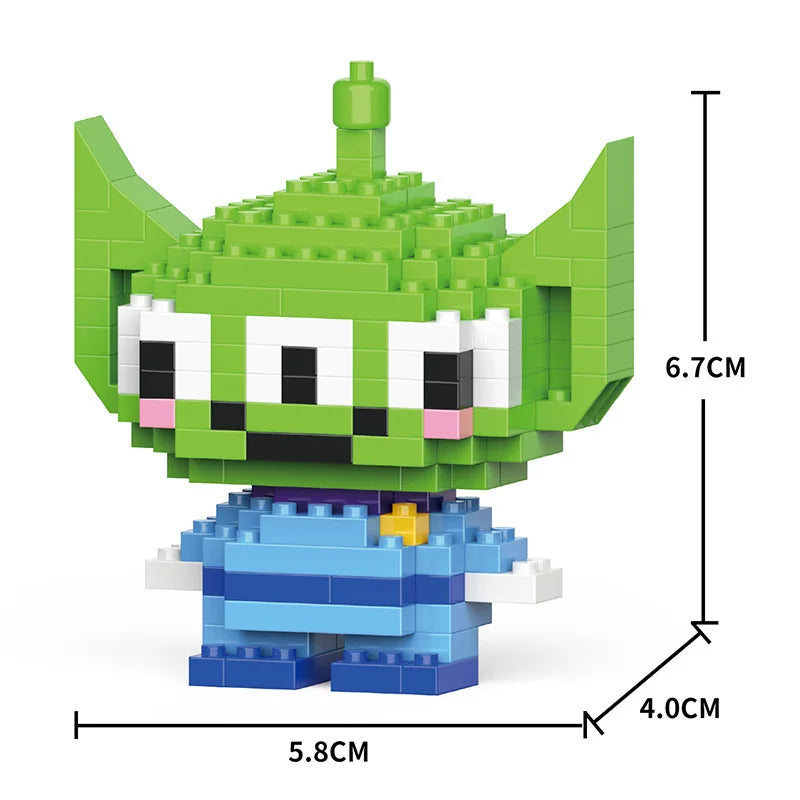 Cartoon Cool Rice Building Blocks Animal Dolls Educational Assembled Toys Ornaments Small Particles Children's Birthday Gifts