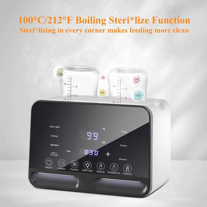 Baby Bottle Warmer Sterilizer, Multifunction Fast Milk Bottle Warmers with Timer Accurate Temperature Control, Newborn Accessories