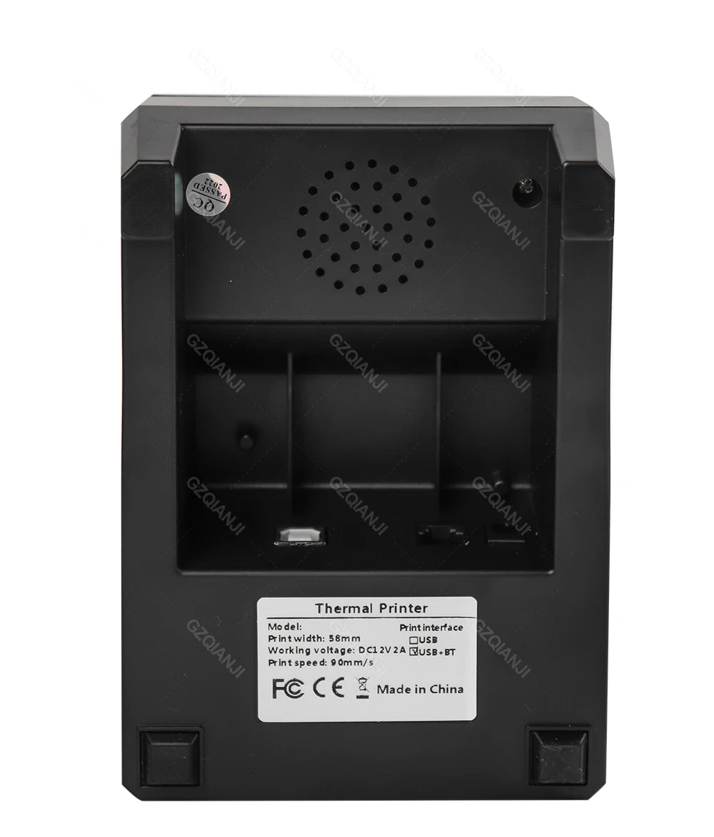 58MM Desktop POS Cashier Printer USB Bluetooth Thermal Receipt Printer Restaurant Sales Kitchen Bill Printing for Mobile Windows
