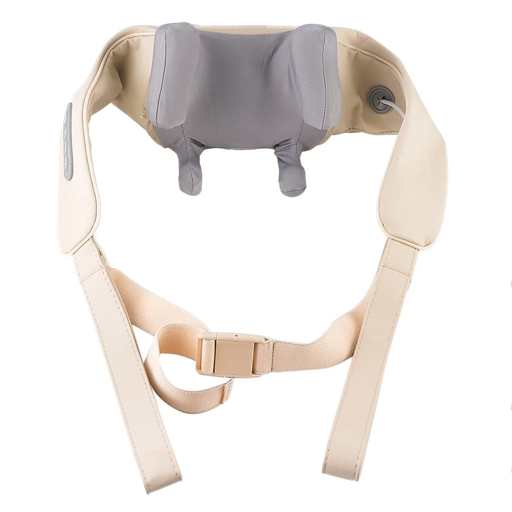 Foreverlily 26W Brushless Motor Neck and Shoulder Massager, Wireless Shoulder and Back Kneading Massage Shawl, Neck Masajeador