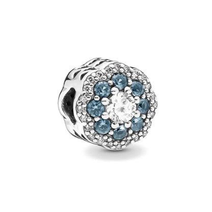 Nuevo colgante de plata 925 compatible con pulsera original, joyas para mujer, serie azul, colgante de pulpo, delfín, búho, camaleón