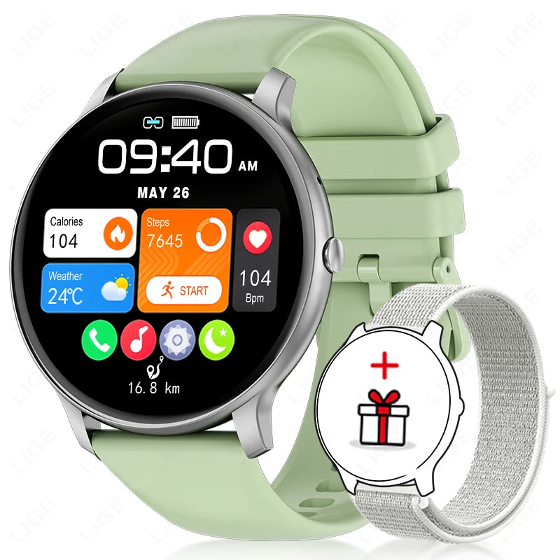 Bluetooth Call Smart Watch Women Custom Dial Watches Men Sports Fitness Tracker Heart Rate Smartwatch For Android iOS