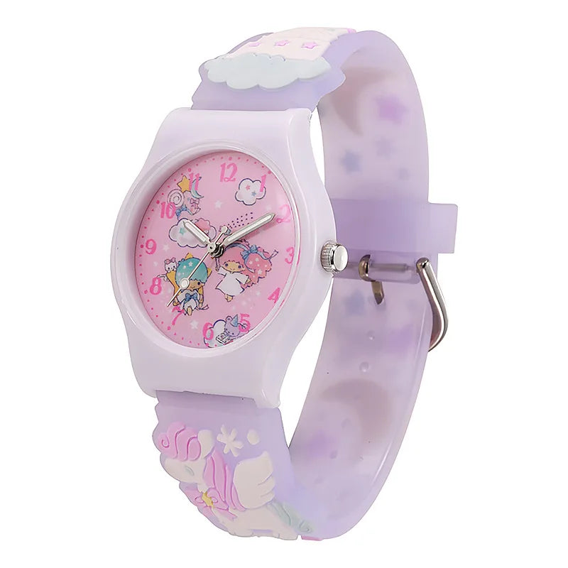 Cute 3D Hello Kitty Watches for Girls Cartoon Pattern Kuromi Waterproof Quartz Children Watch Wrist Clock Kids Gift reloj nina