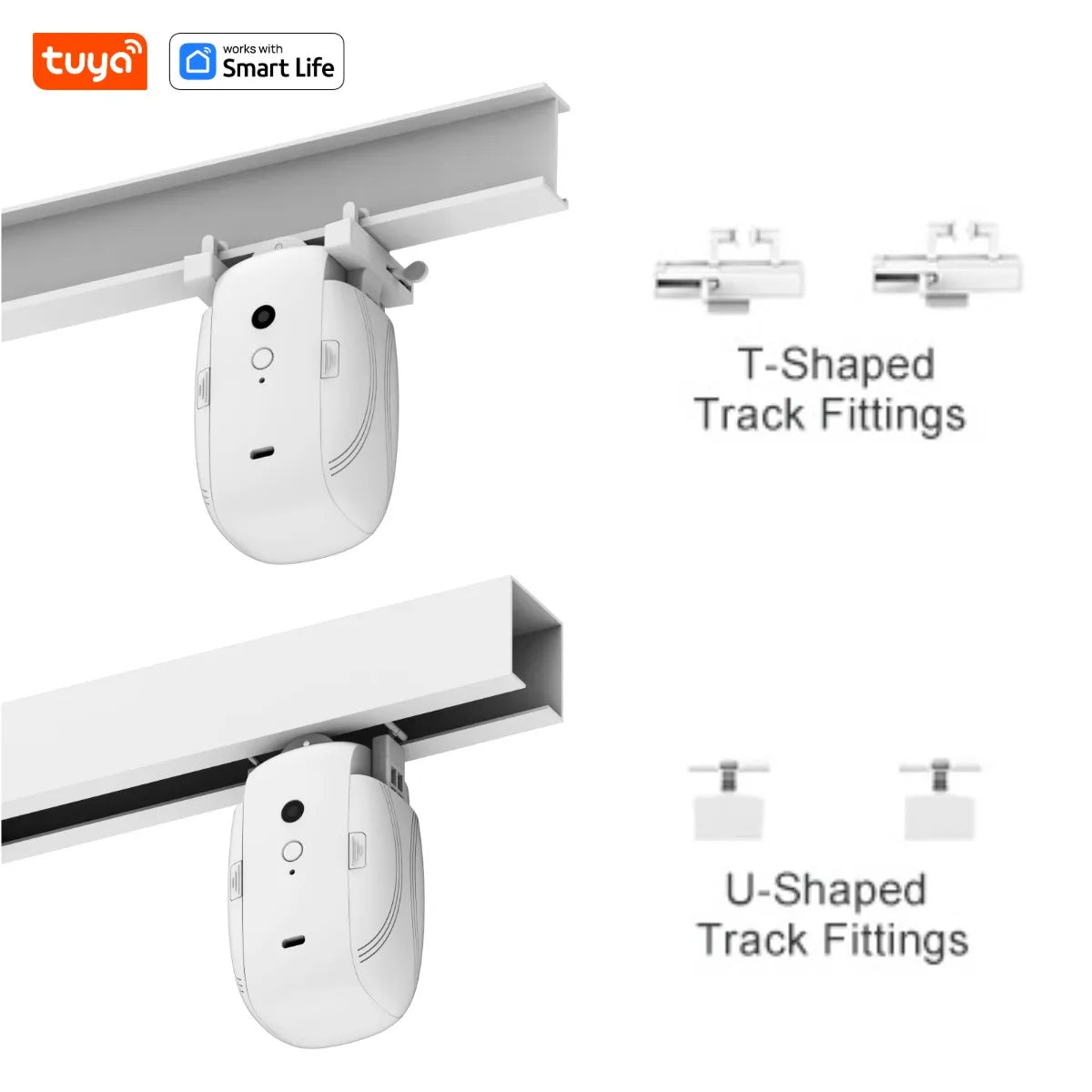 Tuya Smart WiFi Curtain Robot (with gateway),APP Remote Control,Voice Control,Included accessories for T/U curtain tracks