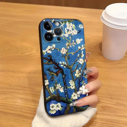 Soft Back Phone Cover Case for iPhone 7 8 12 11 15 Plus X XS XR SE 13 Mini 17 16 Pro Max 14 17Air Van Gogh