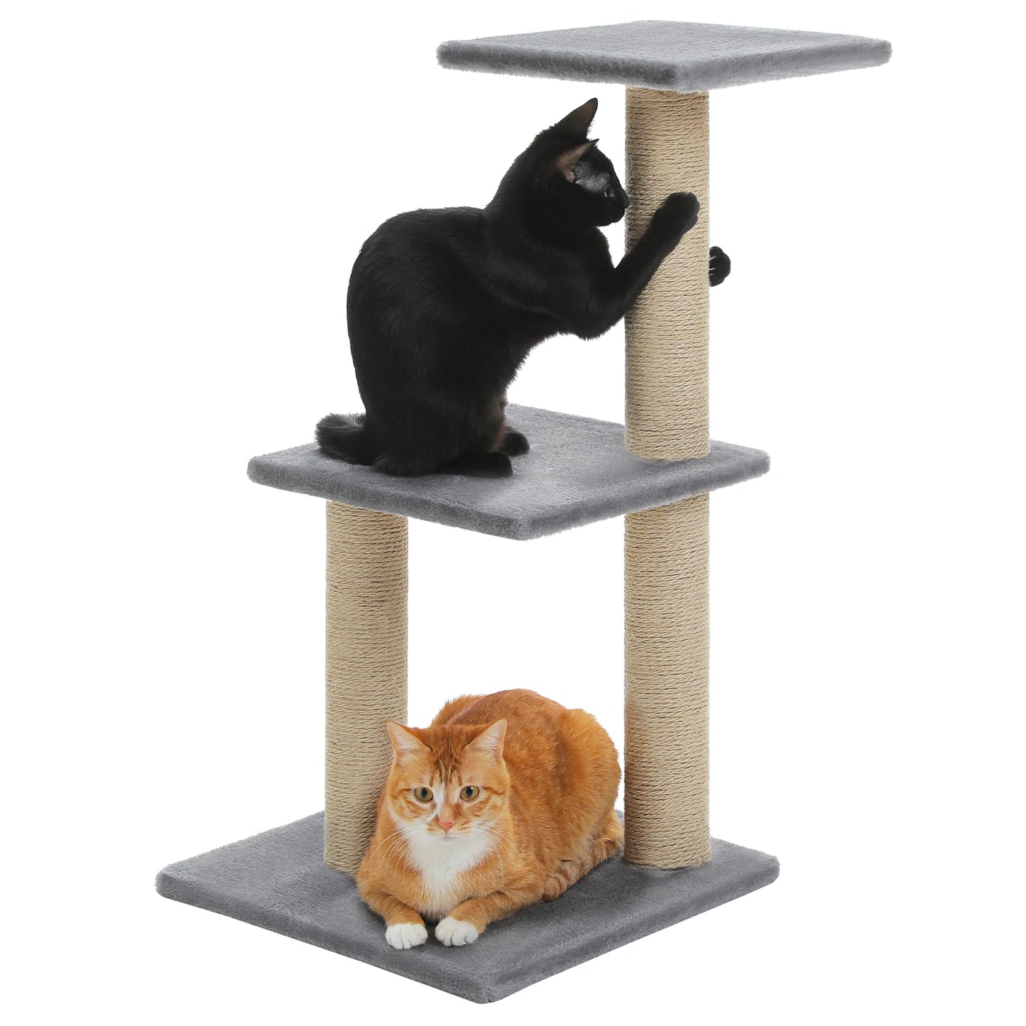 Cat tree, Cat Tower for Indoor Cats, 2 Styles Cat Activity Tree with Cat Scratching Posts, Big Hammock and Removable Top Perch Grey