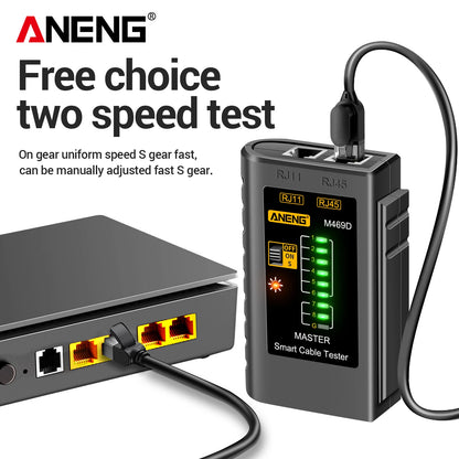 ANENG M469D network line finder RJ45RJ11 dual interface telephone line and network cable on/off detection split type line tester