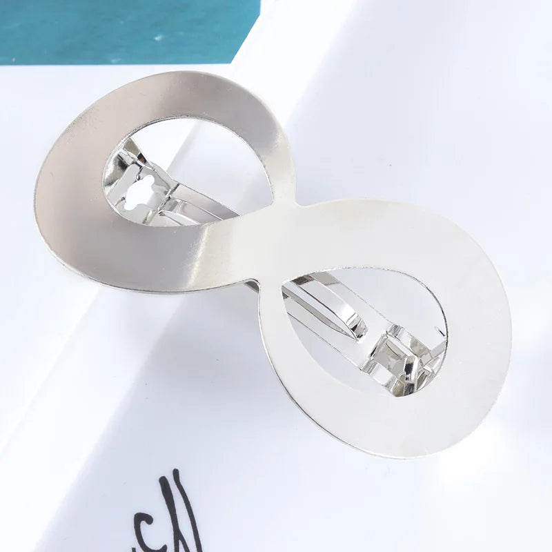 Metal Hair Clips Claw For Women Geometric Hairpin Barrettes Vintage Gold Silver Hairgrips Girls Ponytail Holder Hair Accessories