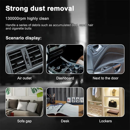 Compressed Air Duster 130000RPM Cordless Mini Turbo Jet Fan Electric 3 Gear Turbo Jet Fan Blower Speed Rechargeable with Light