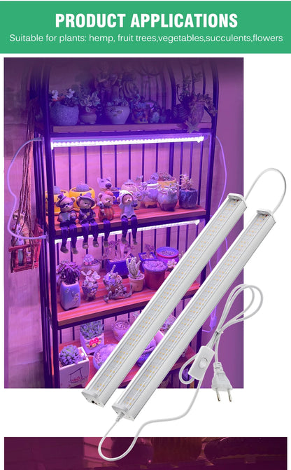 Full Spectrum LED Growth Tube 4000K/Purple/Sunlight Plant Lamp Greenhouse Hydroponic Flower Growth Lamp