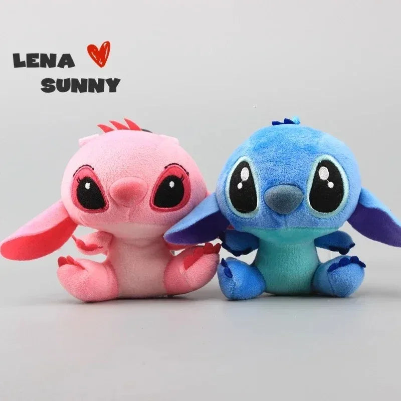 Lot Cute Cartoon Lilo and Stitch Small Pendant Plush Toy, 10CM Kawaii Plush Keychain Kids Best Christmas Gift Toys