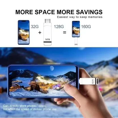 64TB USB 3.2 Flash Drives High-Speed Transfer Metal Pendrive Memory Card Pendrive Flash Disk Memoria Waterproof Stick 2026 New