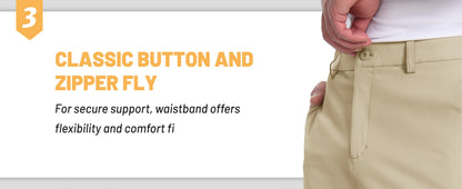 Golf Quick Dry Shorts, Men Stretch Lightweight Dress, Work Casual Shorts with 4 Pockets, Flat Front Hiking Shorts, TACVASEN