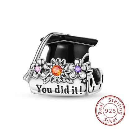 Dijes de plata de ley 925 originales, abalorios de cristal de vino, taza de café, dije colgante para pulseras de mujer, joyería DIY, regalo