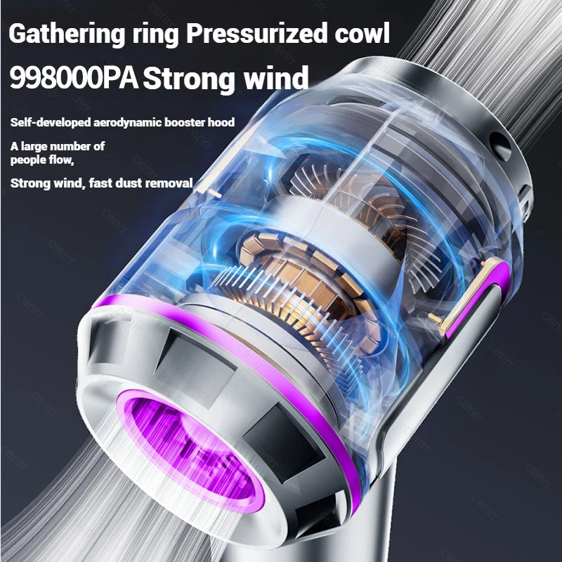 NEW Car Vacuum Cleaner, 998000PA Mini Cordless Powerful Portable Car Vacuum Cleaner for Home, Handheld Blower Car Cleaner