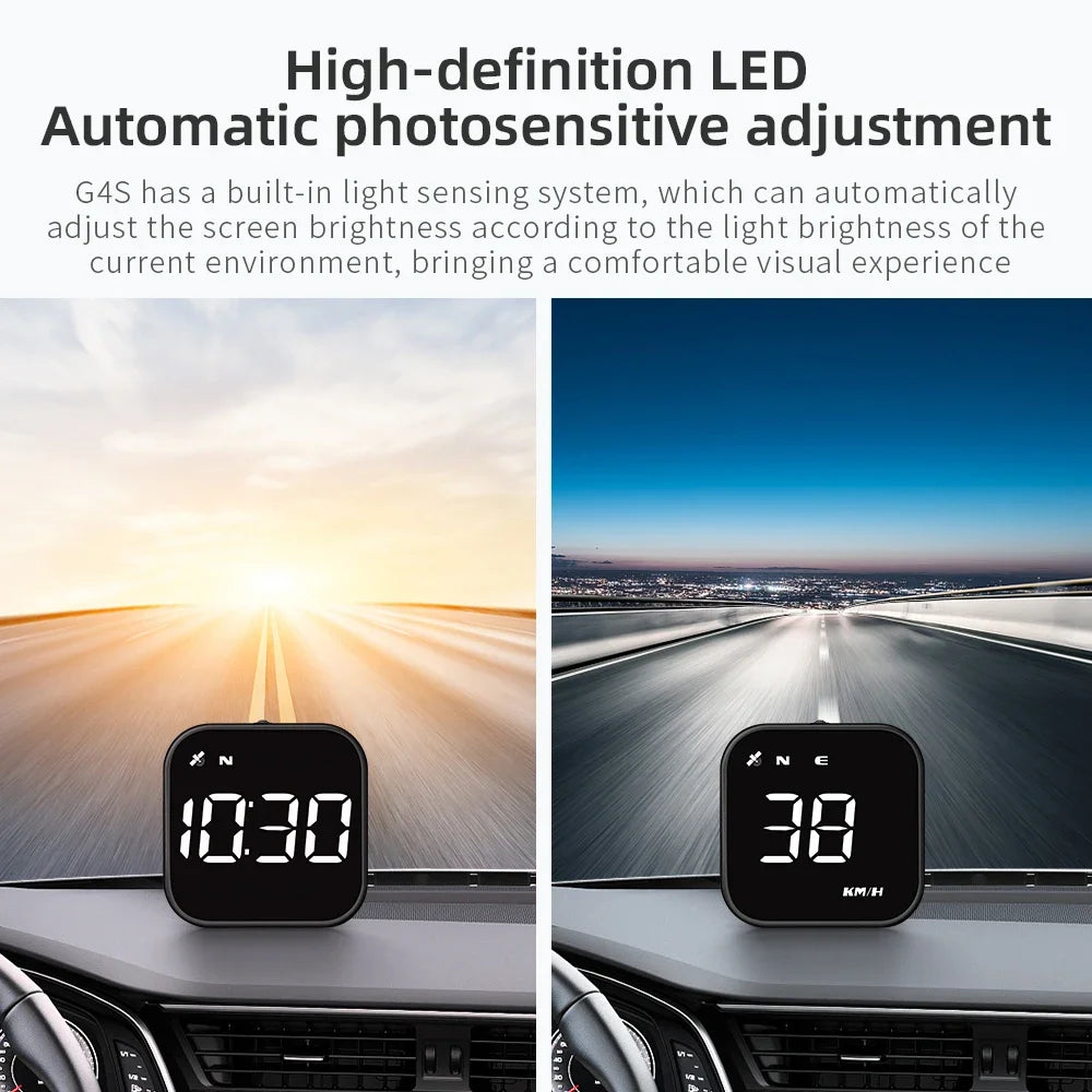 G4S GPS Smart Gauge Head-Up Display for HUD Auto Computer Speedometer Display KMH MPH Time Compass Car Electronics for All Cars