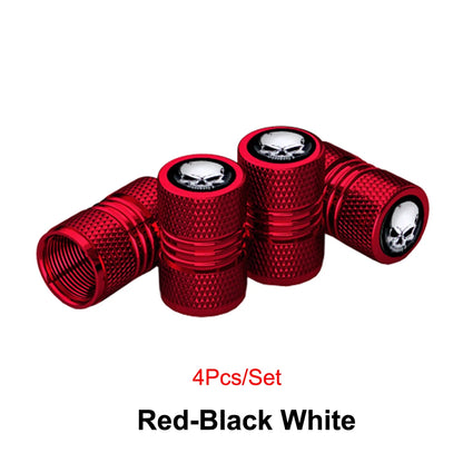 4Pcs Anodized Aluminum Tire Valve Caps, Corrosion Resistant, Universal Stem Covers for Cars Trucks Motorcycles SUVs and Bikes