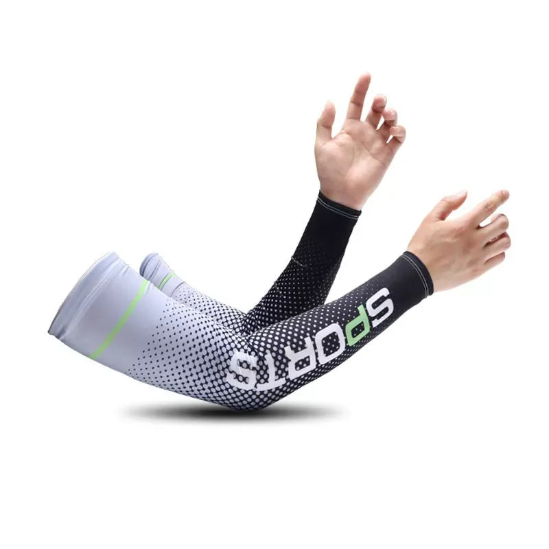 Ice Silk Arm Sleeves UV Protection Anti-Slip Sunscreen for Men & Women Cooling Summer Outdoor Sports Sleeve for Cycling