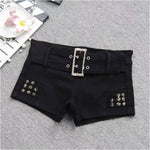 Pantalones cortos vaqueros de tiro bajo para mujer Y2k Streetwear Gyaru Harajuku Fashion Grunge Vintage Coquette Años 2000 Hot Pants japonés