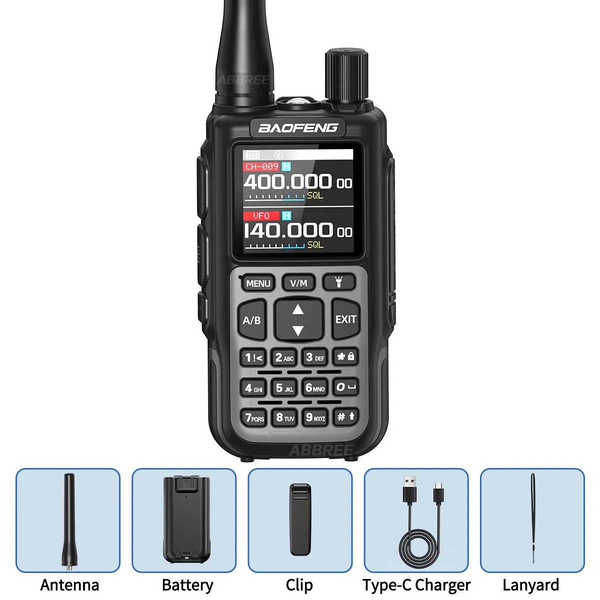 BAOFENG MINI 5 Walkie Talkie Batería 2200mAh Programación Bluetooth por APP Doble PTT Largo Alcance Nuevo Modelo UV-5R MINI Radioaficionado