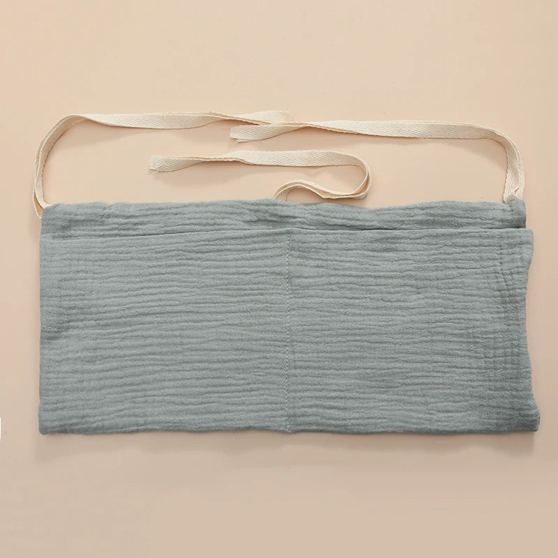 100% Cotton Baby Crib Storage Bag Multifunctional Newborn Bed Headboard Organizer For Kids Baby Bedding Diaper Bag