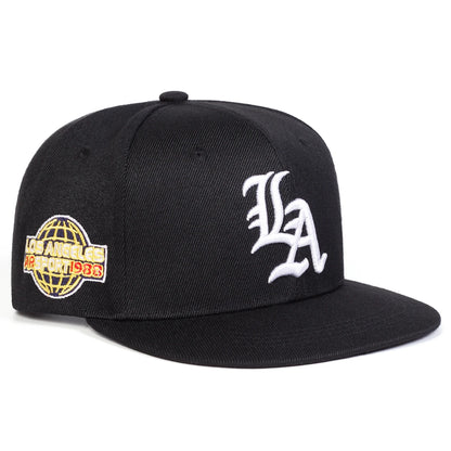Unisex Gothic LA Letter Embroidery Hip-hop Hats Spring and Autumn Outdoor Adjustable Casual Baseball Caps Sunscreen Hat Cap