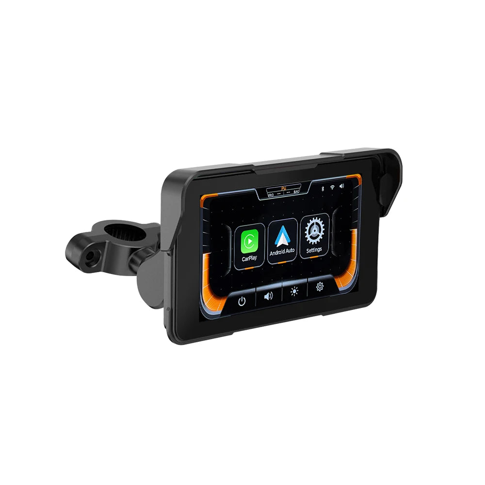 EKIY 5 inch GPS Navigation Motorcycle Wireless Carplay Android Auto IPX67 Waterproof Portable Screen BT Moto Motorbike Monitor
