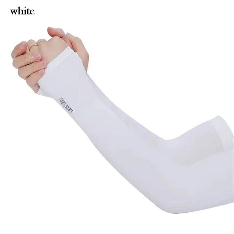 Summer Thin Cycling Ice Silk Sleeves for Men and Women Outdoor Sports Driving UV Protection Cycling Arm Covers