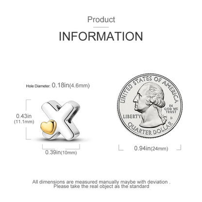 Fit Original Bangle Bracelet DIY A-Z Alphabet Charms Bead 925 Sterling Silver CZ Zircon LOVE Letter Dangle Pendant Jewelry Gift