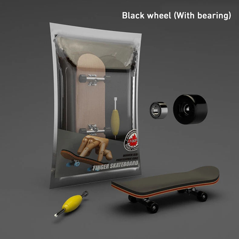 Puzzle Toy Finger Skateboard Maple Wood Fingerboard Hobbies Novelty Anti Stress Sensory Toys For Boy Mini Funny Cute Skate Gift