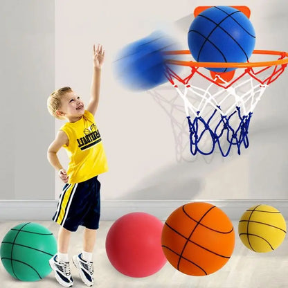Silent Foam Basketball Hoop Set | Soft, High-Rebound PU Material | Indoor Silent Training Ball