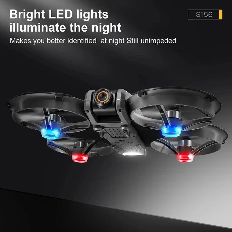 Upgrade S156 Drone 8K HD Dual Camera 3 Battery 5G WiFi FPV Brushless Motors Optical Flow Hover Obstacle Avoidance GPS Four-Axis Drone