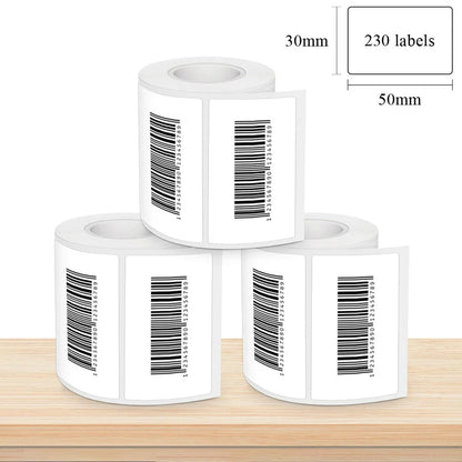 Marklife X2 Thermal Label Sticker Paper Printable White 40-50mm Width Clothing Tag Commodity Price Food Self-Adhesive Tape