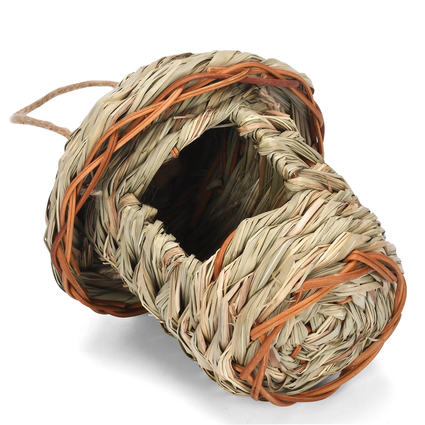 Outdoor Ecological Handmade Straw Parrot Bird Nest Creative Birdcage Ornament Supplies Garden Decoration Birdhouse Pastoral Style