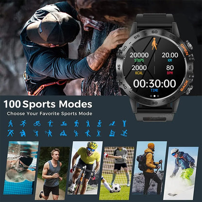MEVADEN Steel 1.39 Bluetooth Call Smart Watch, Men Sports Fitness Tracker Watches, IP67 Waterproof Smartwatch for Android IOS MD52